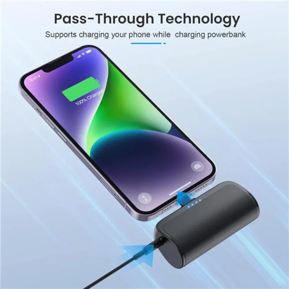 Mini Portable Charger Power Bank for iPhone,5200mAh Fast Charging iPhone
